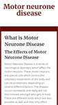 Mobile Screenshot of motorneuronedisease.org